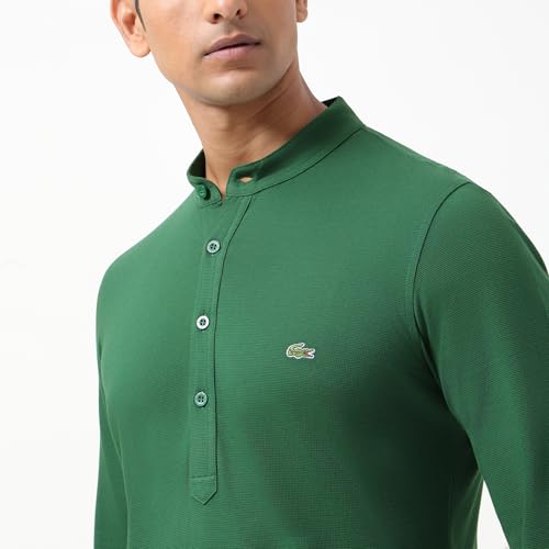 Lacoste Men's Cotton Solid Slim Dress Shirt (YH003H_Green