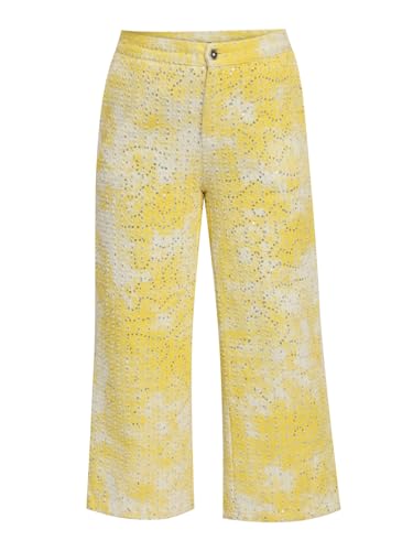 VERO MODA Girl Mid Rise Straight Fit Yellow Pants