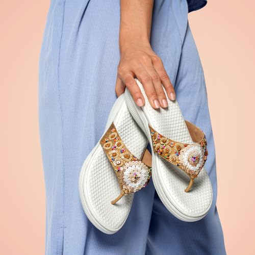 Indifeet Doctor Chappals for Women, Women's Orthopedic Stylish Slippers Footwear, Ladies Fancy Soft Sandal Slipper, Woman Latest Casual Thong Chappal, Lady Fashion Best Daily Use Sandals, Brown