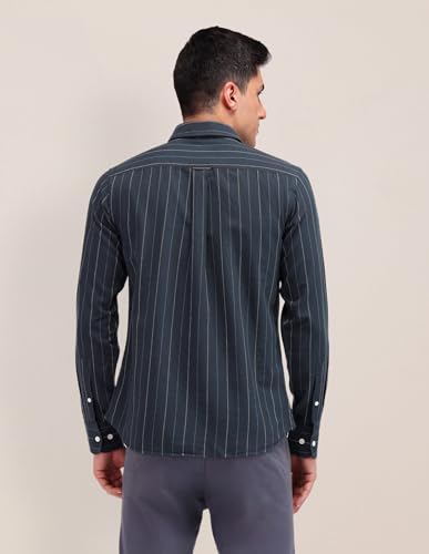 U.S. POLO ASSN. Tailored Fit Pure Cotton Shirt (USSHTFX0618_Navy_44)