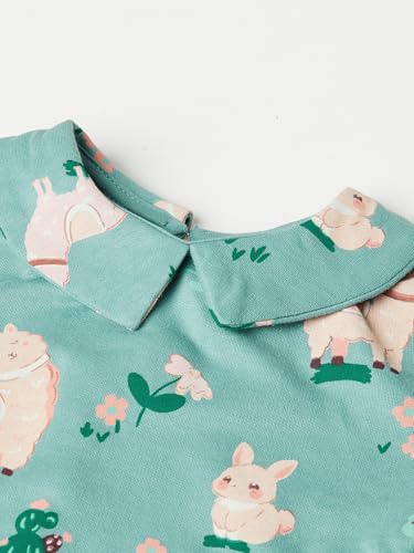 Max Girls Printed Shorts Set (Green_18-24 M)