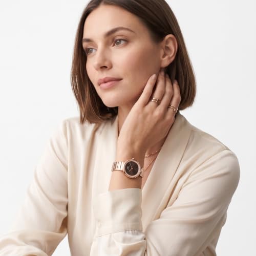 Daniel Wellington Round 30mm Brown Dial Analog Women Watch - DW0DL1701