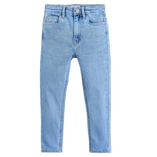 Hopscotch Girls Pure Cotton Denim Jeans in Blue Color for Age (7-8 Years)