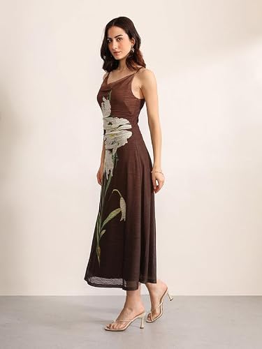Kazo Hibiscus 2 Maxi Dress (Brown L)