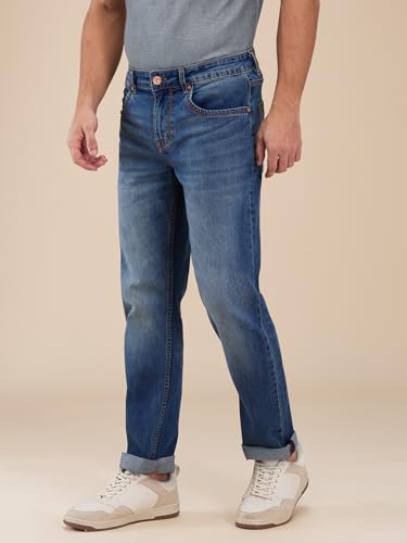 Being Human Blue Straight Fit Denims for Men Clothing