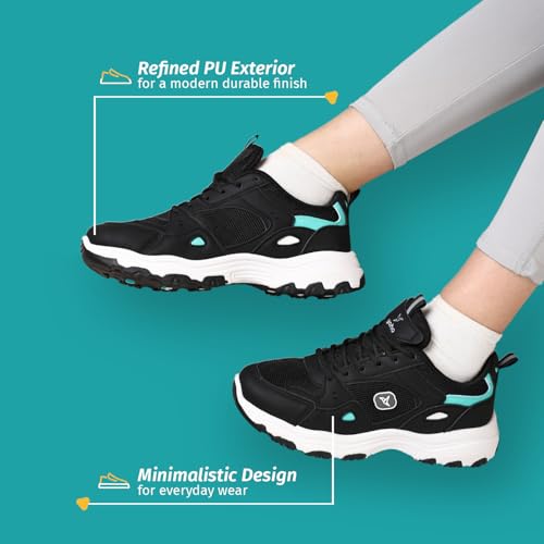 YOHO Tempo Chunky Sneakers for Women, Breathable Mesh Shock-Absorbing, Cushioning Comfort, Durable Grip for All-Day Ease| Fashionable & Stylish Casual Sport Shoes-0920 | EspressoMatcha - UK 6