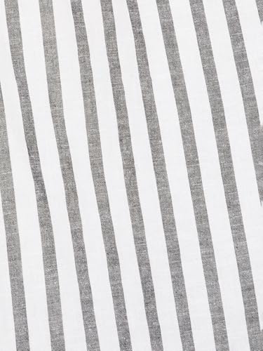 Max Women Striped Oversized Shirt (Black_5XL)