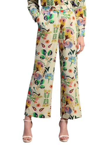 VERO MODA Women's Straight Fit High-Rise Multicolor Pants