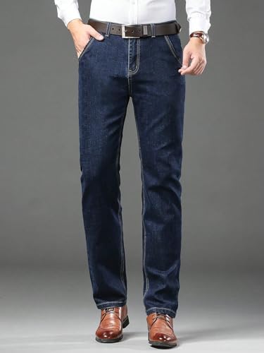 URBAN POCKETS Jeans for Men | Denim Pants with Straight Fit & Formal Look (Regular-D.Blue-U08-36)