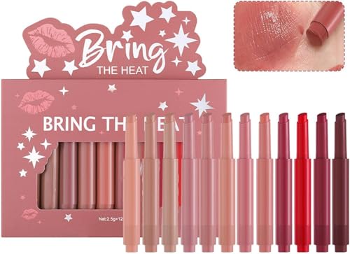 My Colors Matte Lipstick Set - Pack of 12 for Women and Girls, Vivid shades, velvety finish, Lipsticks and long-lasting charm in every swipe. Highly Pigmented Moisturizing Waterproof