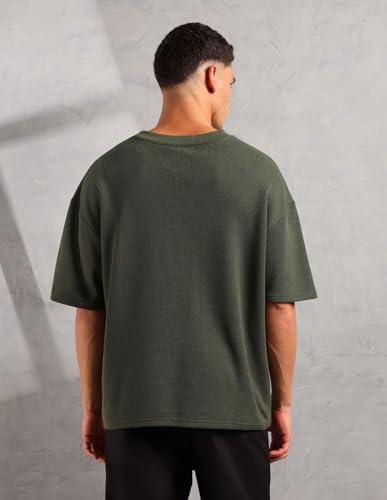 U.S. Polo ASSN. Men's PE001 Premium Cotton-Rich Everyday Comfort Oversized T-Shirt (PE001-PL_Olive_M)