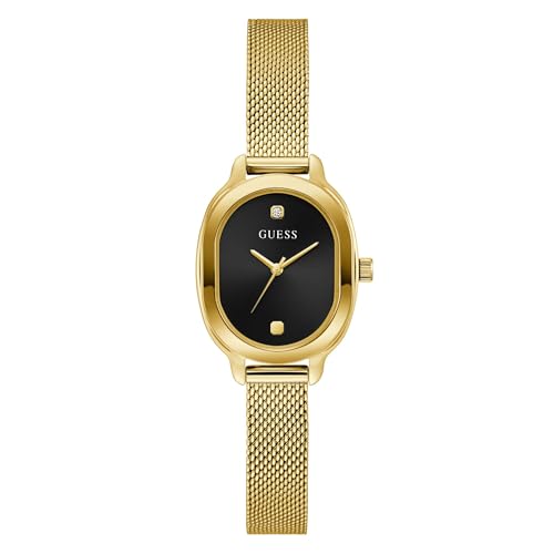 GUESS Women Oval Black Stainless Steel Analog Watch - U1492L2M