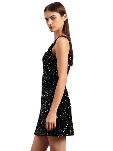 VERO MODA Women's A-Line Black Dress