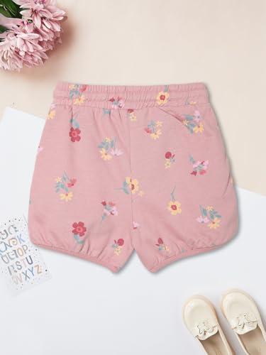 Max Girls Printed Shorts Set (Pink_12-18 M)
