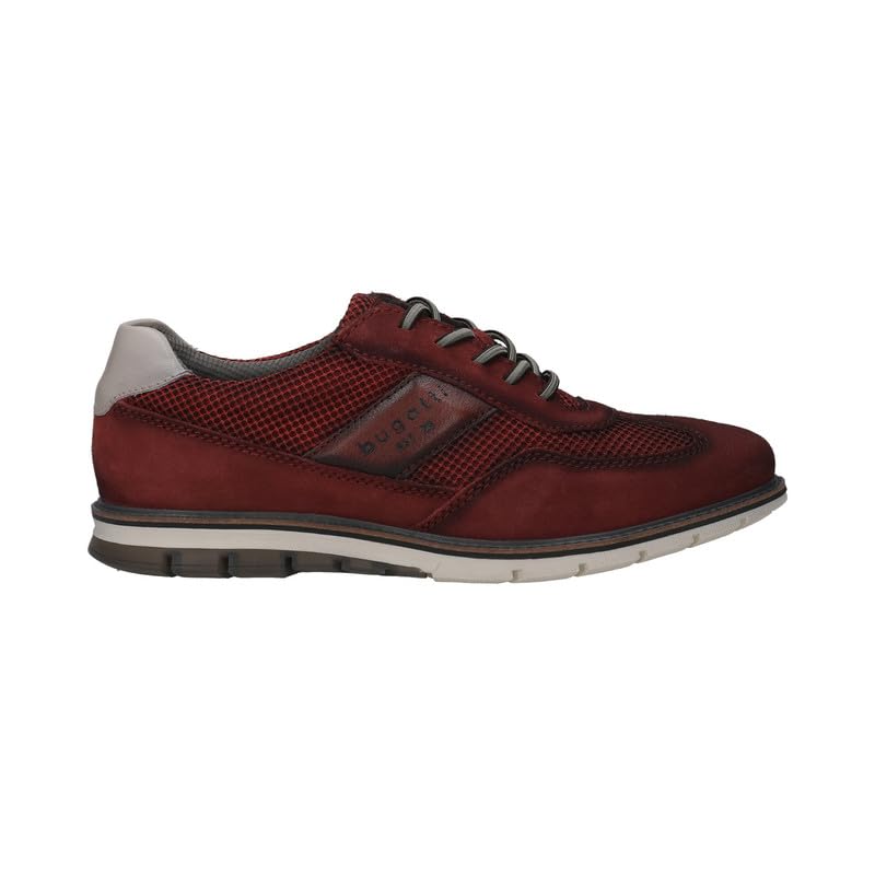 Bugatti Simone Comfort Dark Red Men's Wide Sneakers - UK 6