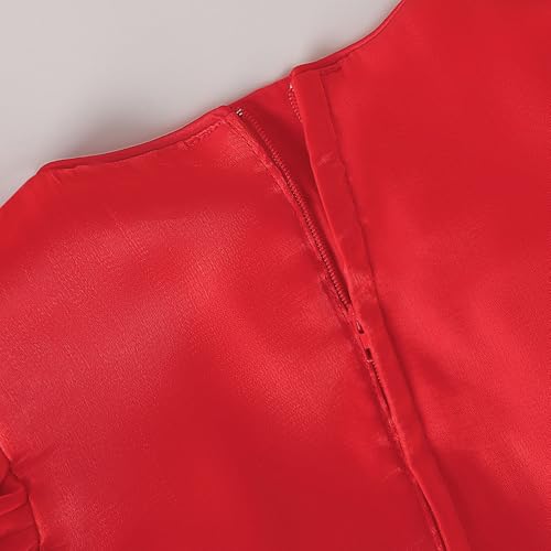 Hopscotch Girls Red Short Sleeves Sequin Bodice Flared Party Dress for Age (12-18 Months)