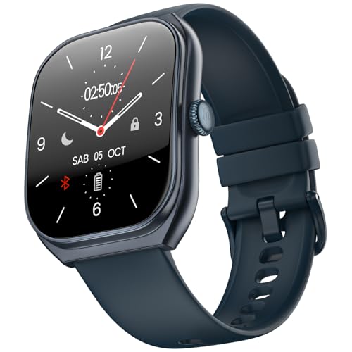 Noise Icon Arc 2.01" Immersive Curved Display Smartwatch, 10-Day Battery, 1ATM Water Resistant, Functional Crown, 100+ Sports Modes, Health Suite™, Voice Assistant, Built-in Games (Space Blue)