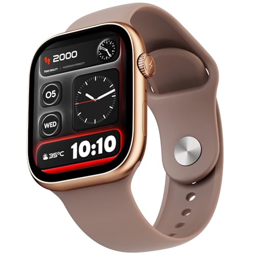 Fire-Boltt Ninja X Ring Smart Watch with 1.96” Large Display, Bluetooth Calling, Wireless Charging, AI Voice Assistant, 500+ Watch Faces, Health Suite, Smart Watch for Man & Woman – Pink S