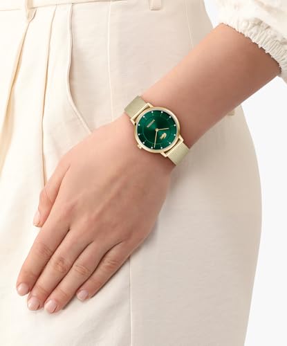 Lacoste Crocorigin Qtz Basic Slim Green Round Dial Women's Watch- 2001475