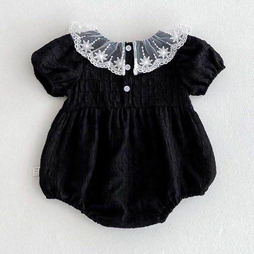 Hopscotch Baby Girls Polyester Bodysuit in Black Color For Ages (9-12 Months)