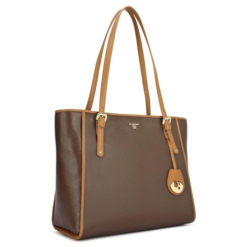 Da Milano Leather Tote Bag for Women - Brown (00173OL)
