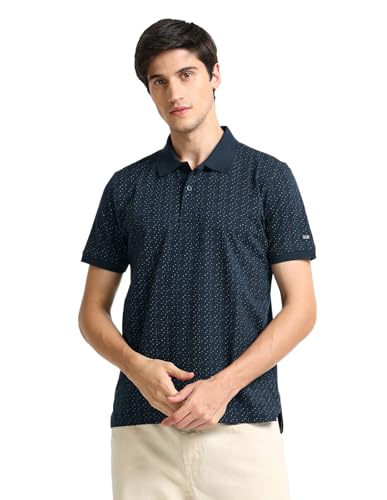 Arrow Men's Regular Fit Polo Shirt (ASAHTS3516_Navy