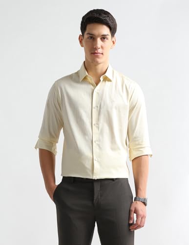 Arrow Yellow Formal Shirt_ARAEOSH3095_42