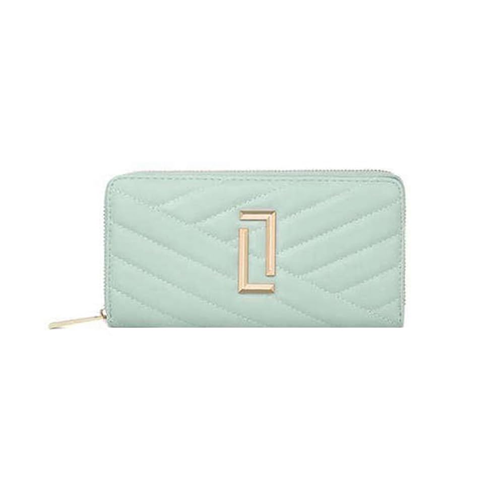 Lavie Zipper Cross PU Women's Casual Wear Wallet (Green, Large)