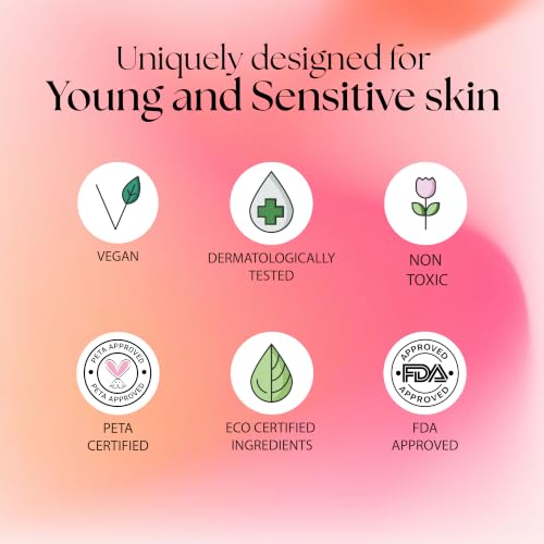 Perr Cherry 4 PCS Organic Makeup Kit for Kids, Preteens & Teen Girls | 100% Natural & Skin Friendly | Includes Eye & Cheek Highlighter, Lip & Cheek Tint, Lip Oil, Brush (Floret Kit, Assorted Colour)