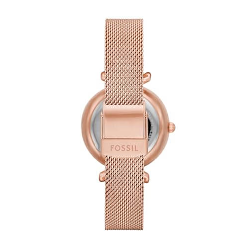 Fossil Carlie Mini Me Analog Mother of Pearl Dial Women's Watch-ME3188, Rose Gold
