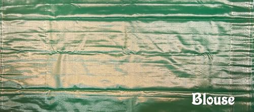 VFCollections Women's Traditional Handloom Kanchipuram Silk Pure Pattu Sarees | Rich Zari Woven Design | Bridal Saree | Unstitched Blouse-8 (VFC725-2)