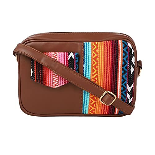 ACCESSHER stylish trendy Brown & Multi Solid Sling Bag for girls and women pack of 1