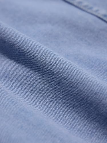 The Souled Store Denim Skirt: Mid Blue Women and Girls Solid Cotton Mini Skirts