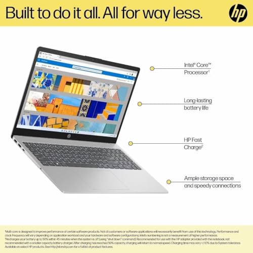 HP 15, Intel Core 5-120U(16GB DDR4, 512GB SSD) FHD, Anti-Glare, Micro-Edge, 15.6''/39.6cm, Win11, M365 Basic(1yr), Office Home24, Silver,1.59kg, FD0682TU, FHD Camera w/Privacy Shutter, Backlit Laptop