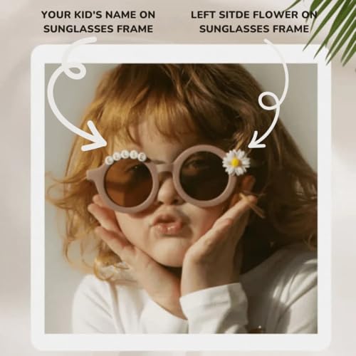 First Lens Funshine Kids Sunglasses Get Kids Name on Frame For Girls & Boys - UV400 Age (2 to 8) - Black
