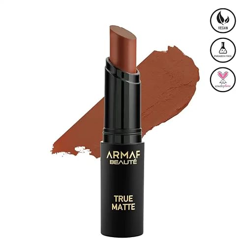 Armaf Beauté True Matte Bullet Lipstick - Lipstick For Women, Long Lasting, 4ml / 0.13 fl.oz | (Schon, Lipstick)