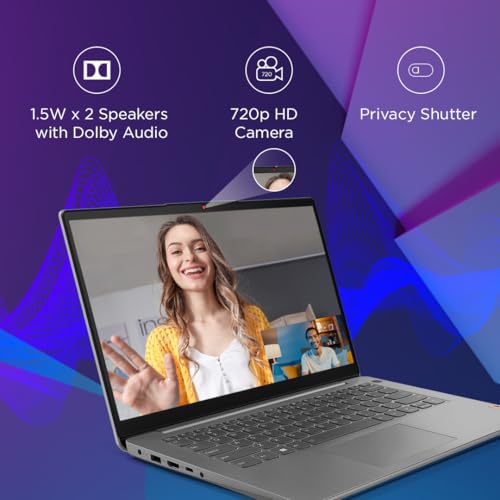 Lenovo IdeaPad 3 12th Gen Intel Core i3-1215U 14 Inch (35.5cm) FHD Thin & Light Laptop (8GB/512GB SSD/Windows 11/Office Home 2024/3months Game Pass/Arctic Grey/1.43Kg), 82RJ00G0IN