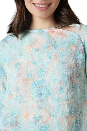 Allen Solly Women's Regular Fit Blouse (AHTSWRGFX31059_Blue