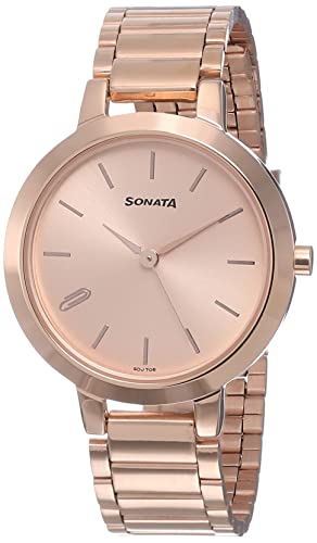 Sonata Play Analog Rose Gold Dial Women's Watch-NN8141WM01/NP8141WM01