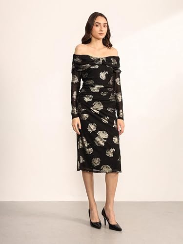 Kazo Women's Fallon Midi Dress (Black M)