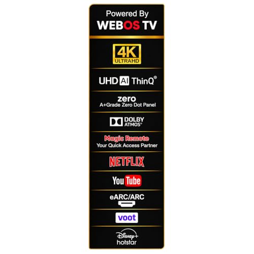 Haikawa Premium QLED 50 Inch Smart TV Luxe Series | 4k Ultra HD Television | Voice Assistant & Magic Remote | 2-Way Bluetooth | 3 HDMI, 2 USB