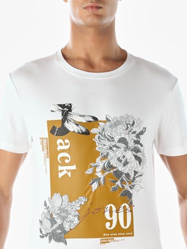 Jack & Jones Men's Regular Fit White Tshirt