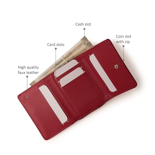 Fastrack Women's Pocket Essentials Wallet | Compact & Convenient | Coin Purse, Card & Cash Slots | Everyday Carry | 6 Months Warranty