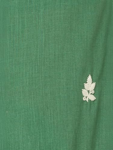 Max Women Chikankari Embroidered Kurta (Green_S)
