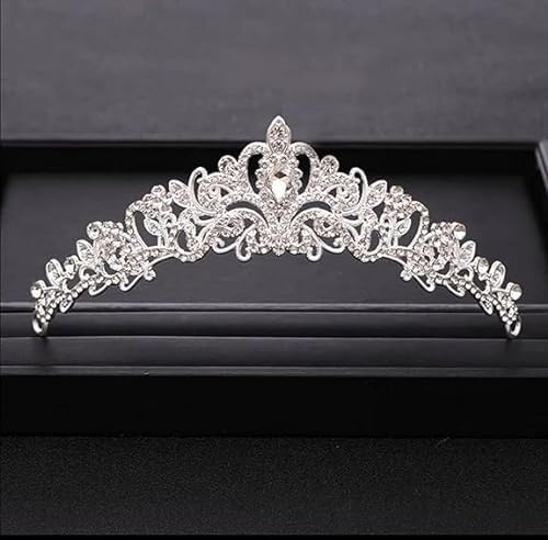 Koshiya Silver Crystal Tiara Crowns Queen Crown for Bridal Women Girls Wreath Headpiece Princess Elegant Crown Bridal Wedding Prom Birthday Party Headbands for Women Hair Accessories