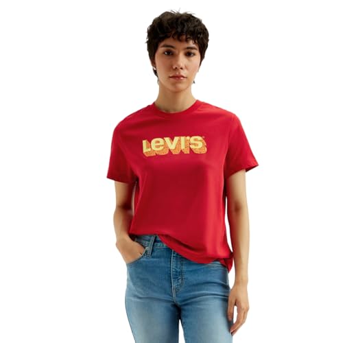 Levis Women's Printed Regular Fit T-Shirt