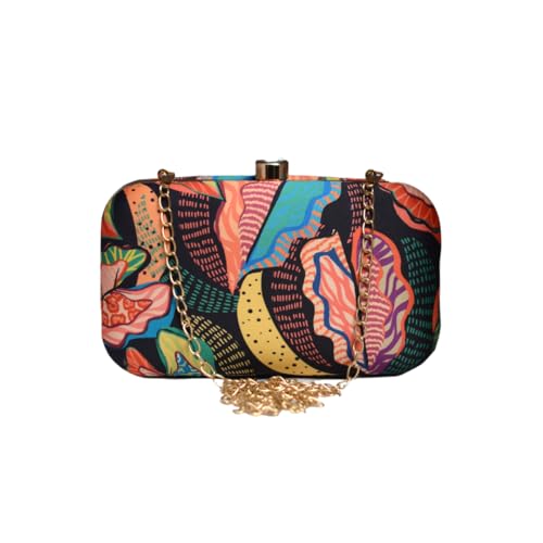 Artklim MultiColoured Printed Clutch