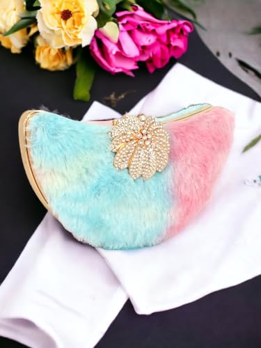 TOOBA Handicraft Hand Embroidered Box Clutch Bag Purse for Bridal, Casual, Wedding Bag for Women & Girls