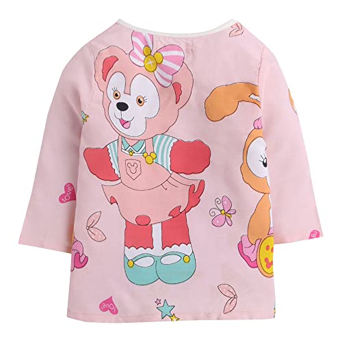 Hopscotch Girls Cartoon Print Top Pajama Set In Peach Color for Ages 12-24 Months