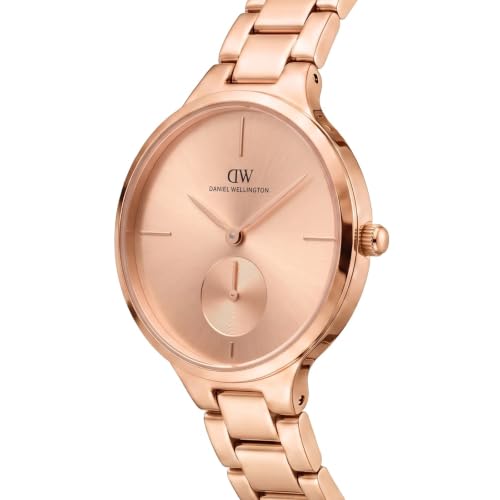 Daniel Wellington Round 32mm Rose Gold-Tone Dial Analog Women Watch - DW0DL2302
